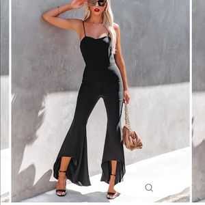 Seek to Chick, high low ruffle jumpsuit (Vici)